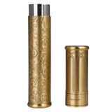 CIGARISM Cigar Travel Tube Humidor Case, Vintage Bronze Flower Embossment, Up to Ring Gauge 64