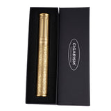 CIGARISM Cigar Travel Tube Humidor Case, Vintage Bronze Flower Embossment, Up to Ring Gauge 64
