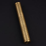 CIGARISM Cigar Travel Tube Humidor Case, Vintage Bronze Flower Embossment, Up to Ring Gauge 64