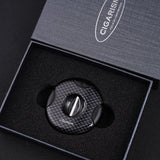 CIGARISM Round V-Cut Cigar Cutter, Carbon Fiber Style Up to 56 Ring Gauge