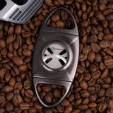 CIGARISM Large Ring Hollow-Out Blades X Straight-Cut Cigar Cutter