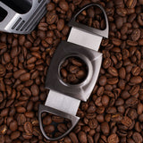 CIGARISM Large Ring Hollow-Out Blades X Straight-Cut Cigar Cutter