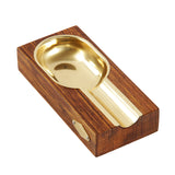 CIGARISM High-end Merbau Golden Copper Lined Cigar Ashtray