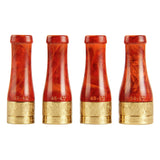 CIGARISM Pure Copper Resin Cigar Mouthpiece Case Nozzle Holder Pipe 4 Sizes (Red)
