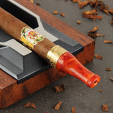 CIGARISM Pure Copper Resin Cigar Mouthpiece Case Nozzle Holder Pipe 4 Sizes (Red)