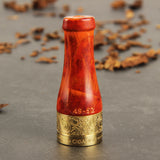 CIGARISM Pure Copper Resin Cigar Mouthpiece Case Nozzle Holder Pipe 4 Sizes (Red)