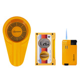 CIGARISM Luxury Cigar Lighter Cutter Ashtray Set, Smoking Accessory Kit Limited Collection