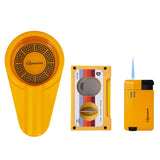 CIGARISM Luxury Cigar Lighter Cutter Ashtray Set, Smoking Accessory Kit Limited Collection