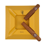 Tabletop Cigar Ashtray City Wall Style, Diamond-shaped Pattern, Large Size Fit 4 Cigars