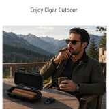 CIGARISM Portable Cigar Travel Case Humidor, Waterproof Airtight Outdoor Box