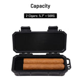 CIGARISM Portable Cigar Travel Case Humidor, Waterproof Airtight Outdoor Box