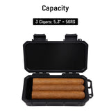 CIGARISM Portable Cigar Travel Case Humidor, Waterproof Airtight Outdoor Box
