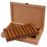 Spanish Cedar Fermentation Cigar Humidor Box, Fit Cigar Cabinet, Natural Solid Wood (10-Small)