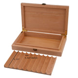 Spanish Cedar Fermentation Cigar Humidor Box, Fit Cigar Cabinet, Natural Solid Wood (10-Small)