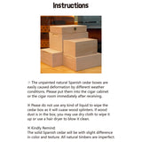 SPANISH CEDAR FERMENTATION CIGAR HUMIDOR BOX 50 COUNT