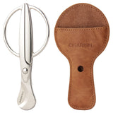 CIGARISM High-end Stainless Steel Blades Round Handle Cigar Cutter Scissors