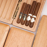 CIGARISM Spanish Cedar Travel Case Box Humidor 4 Count