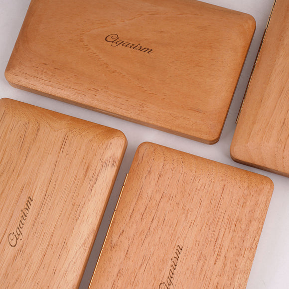 CIGARISM Spanish Cedar Travel Case Box Humidor 4 Count