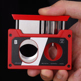 CIGARISM Cassette Style Cigar Cutter, Straight Cut V Cut Cigar Punch 3 in 1