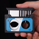 CIGARISM Cassette Style Cigar Cutter, Straight Cut V Cut Cigar Punch 3 in 1