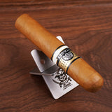 CIGARISM Pirate Pattern Stainless Steel Detachable Cigar Stand Rest