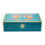 Zodiac Snake Inlay Solid Spanish Cedar Piano Finish Cigar Humidor 120 Count
