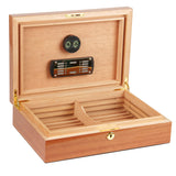 CIGARISM Black Piano Finish Spanish Cedar Lined Cigar Humidor 30 Count