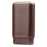 CIGARISM Genuine Leather Cedar Lined Cigar Travel Holder Case 3 Count