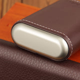 CIGARISM Genuine Leather Cedar Lined Cigar Travel Holder Case 3 Count