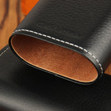 CIGARISM Genuine Leather Cedar Lined Cigar Travel Holder Case 3 Count