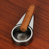 CIGARISM Small Size Aluminum Alloy Metal Cigar Travel Ashtray
