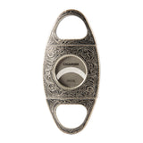 CIGARISM Copper Flower Carving Vintage 2 Blades Cigar Cutter (Bronze)