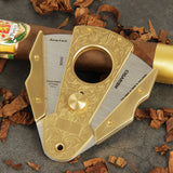 CIGARISM High-end Pure Copper Inox Stainless Steel Carving Sharp Cigar Cutter