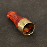 CIGARISM Pure Copper Resin Cigar Mouthpiece Case Nozzle Holder Pipe 4 Sizes (Red)
